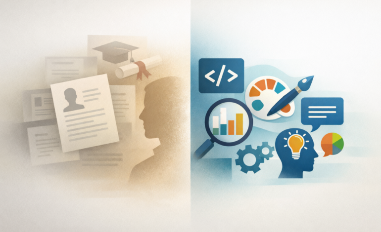 Skills-based hiring replacing traditional degree-based recruitment with a focus on practical abilities and real-world skills